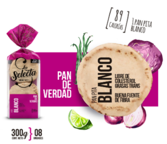 pan pita blanco selecta